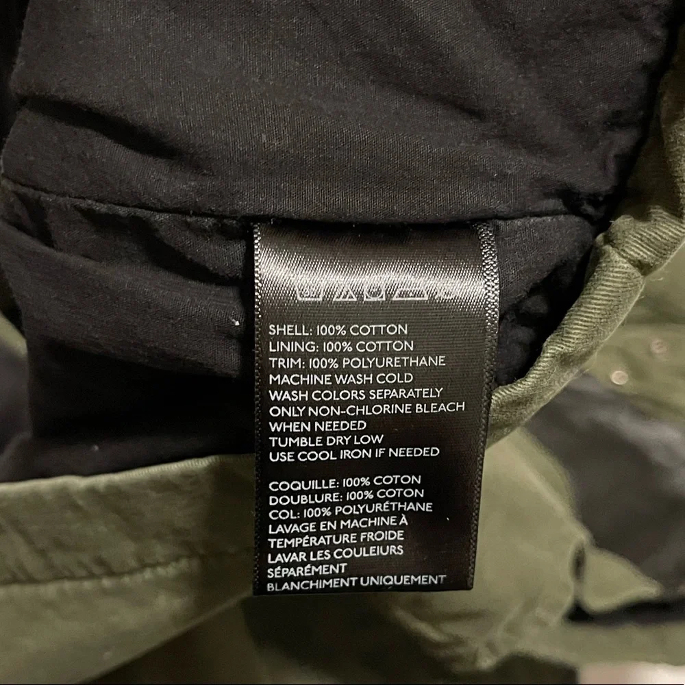 BDG Army Green & Faux leather Hooded Utility Vest Size XS - Picture 9 of 10